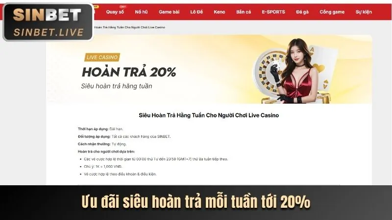 Ưu đãi hoàn trả hàng ngày và hàng tuần tại GA88